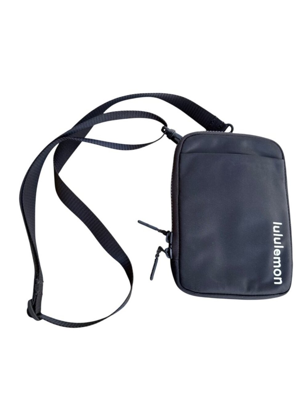 lululemon Black Small Crossbody Bag Zip Closure Adjustable Detachable Strap